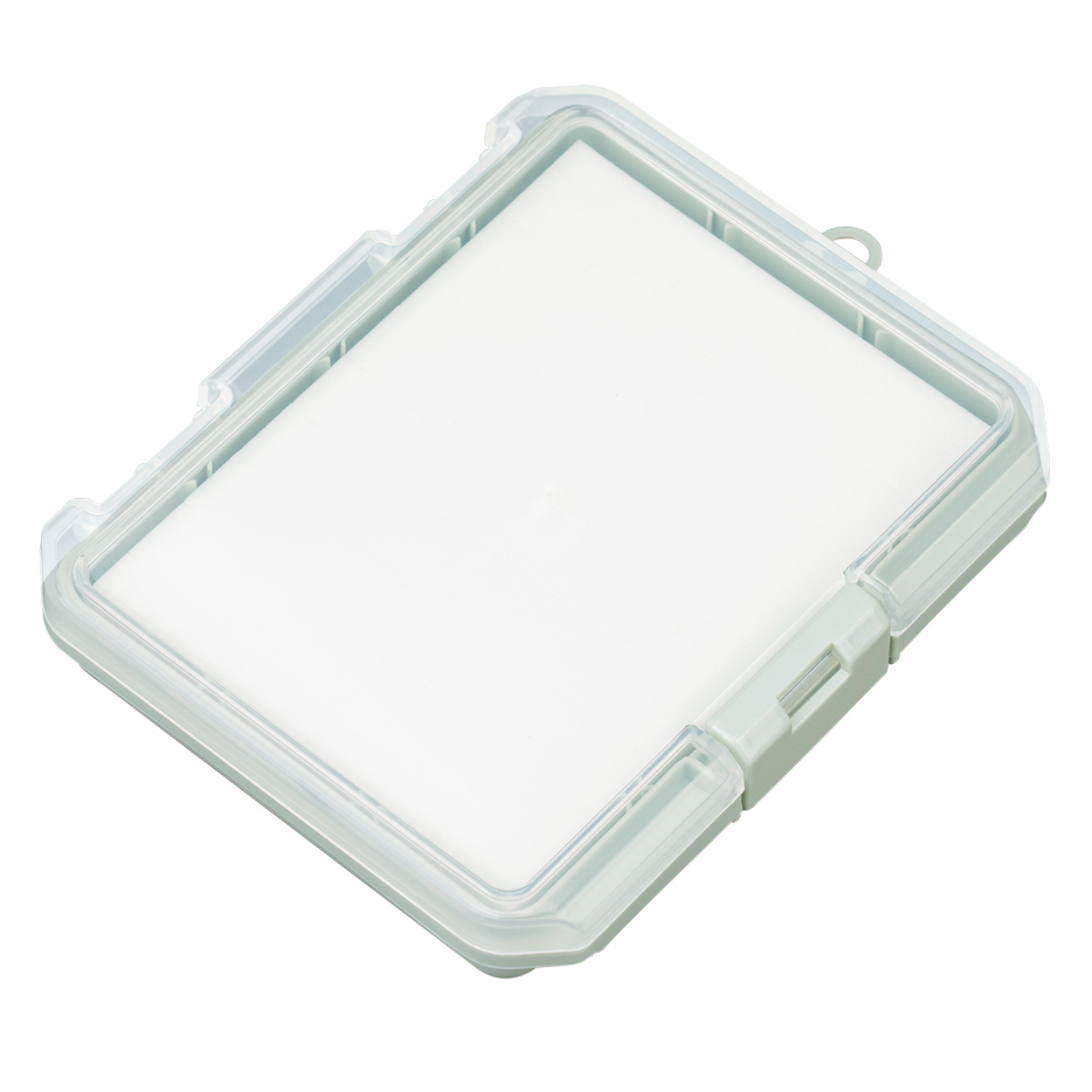 収納ケース クッション付き コレクションケース 浅型 155A 推し活 ( ホワイト クリア ピンク イエロー グリーン ブルー パープル グレー ベージュ 推し活グッズ 推し ケース かわいい おしゃれ 飾れる 飾る ディスプレイ ) 【グリーン】 グリーン