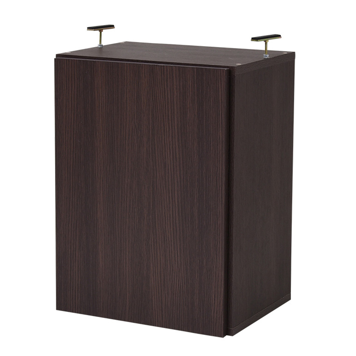 上置き棚 本棚 扉付き 幅41.5cm 全棚可動 ブックガード付 ( 上置き 突っ張り 1cmピッチ 可動棚 収納 棚 ラック 深型 家具 シェルフ パーツ 扉付 コミックラック ダークブラウン ホワイト ライトブラウン ) 【ダークブラウン】 ダークブラウン