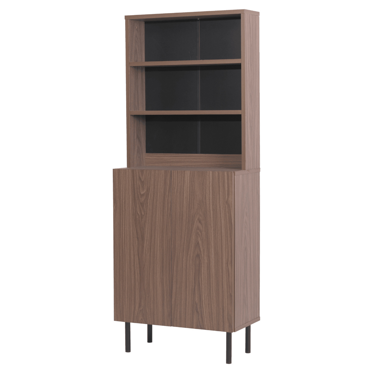 本棚 幅60cm キャビネット ハイタイプ 背面化粧 ( 棚 ラック 扉収納 可動棚 A4対応 コミック収納 リビング収納 家具 ディスプレイ 飾り棚 お掃除ロボット対応 )