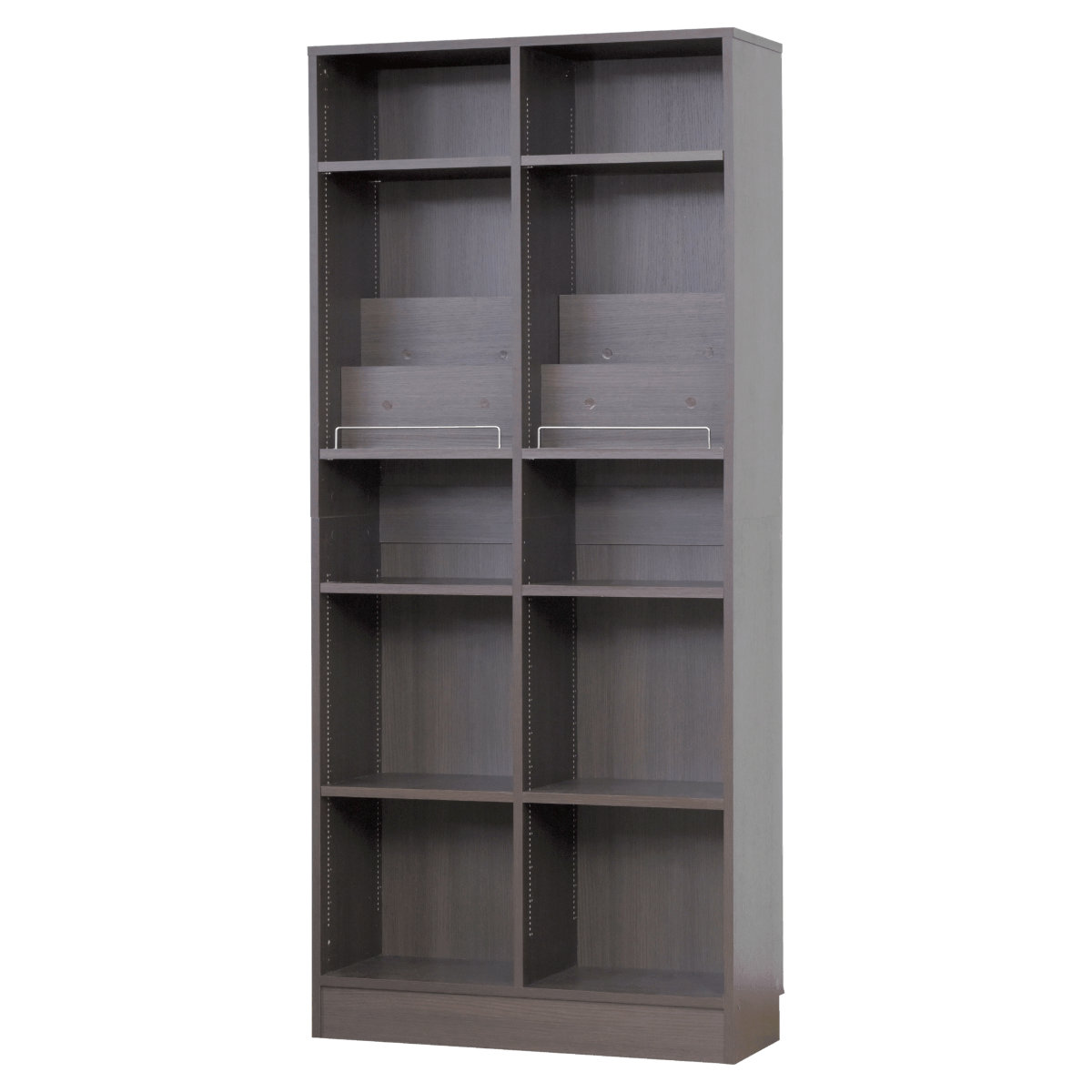 本棚 幅81cm 1cmピッチ ディスプレイラック オープンラック A4対応 オープン棚 ( ラック 棚 1cm刻み 可動棚 A4ファイル 飾り棚 ディスプレイ 雑誌 壁面 大容量 ダークブラウン ホワイト ライトブラウン ) 【ダークブラウン】 ダークブラウン