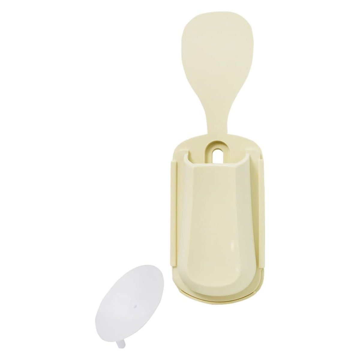 しゃもじケース しゃもじ入れ 吸盤付 らくチンしゃもじポケット 貝印 ( しゃもじホルダー しゃもじ立て 吸盤 貼り付け キッチン用品 炊飯器 調理道具 小物収納 )