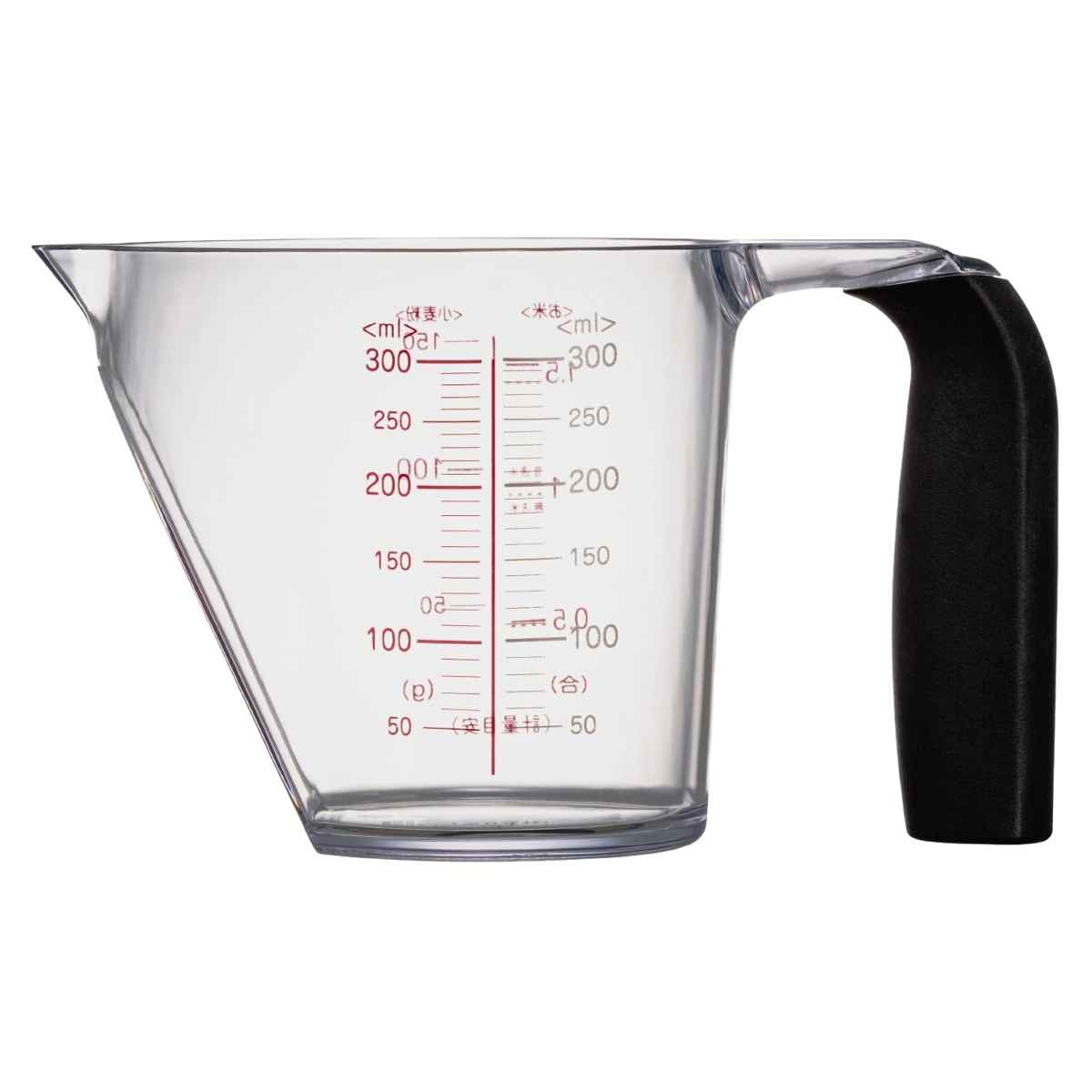 計量カップ 300ml 上から量れる洗いやすい計量カップ 貝印 ( メジャーカップ 取っ手付き 計量器具 料理用 食洗機対応 目盛り付き 目盛りが見やすい 液体 計量 調味料 水 お米 300ML )