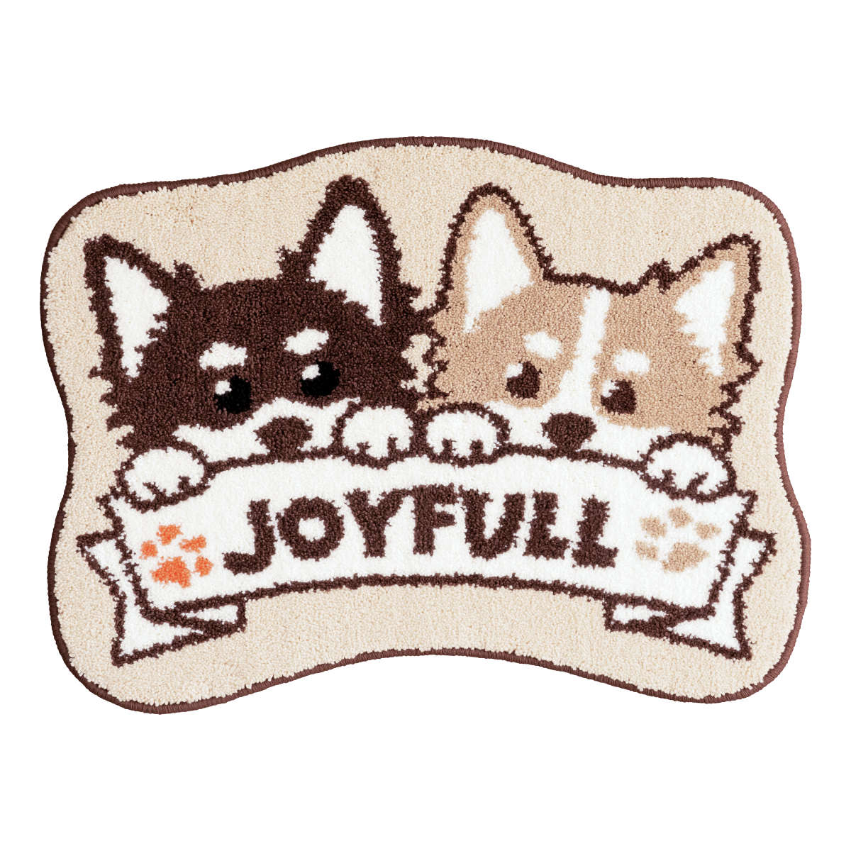 玄関マット 室内 マルチマット 45×60 ( 洗える 滑り止め かわいい コンパクト ふかふか 抗菌加工 幅60cm マット ラグ トイレ 寝室 ペット 洗濯機で洗える インテリア 洗面 チワワ 豆しば ハチワレ 猫 ) 【チワワ】 チワワ