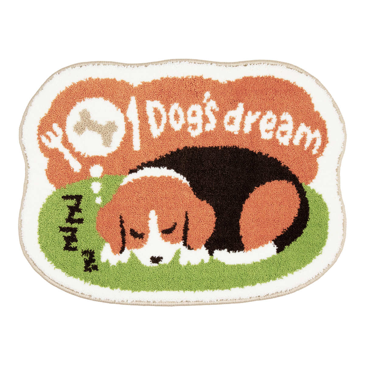 玄関マット 室内 マルチマット 45×60 ( 洗える 滑り止め かわいい コンパクト ふかふか 抗菌加工 幅60cm マット ラグ トイレ 寝室 ペット 洗濯機で洗える インテリア 洗面 チワワ 豆しば ハチワレ 猫 ) 【ドッグドリーム】 ドッグドリーム