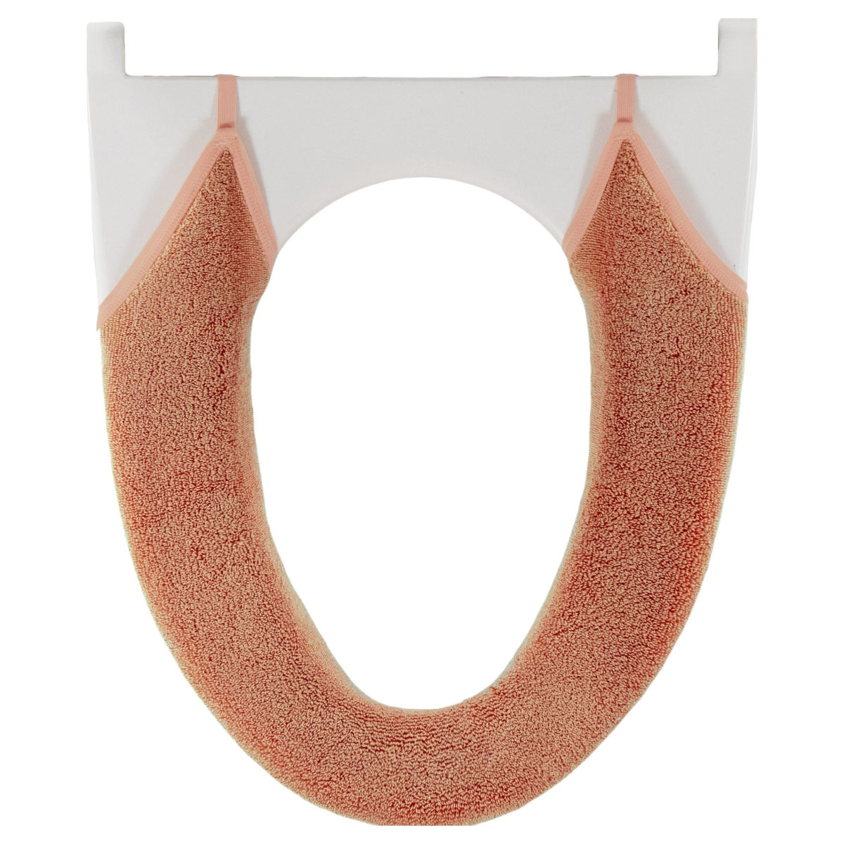 便座カバー 洗浄・暖房型用 コットン100% SELECT JUST FIT COTTON ( 便座 カバー トイレカバー トイレ用品 洗浄暖房型用 綿100% 洗える 洗濯OK 伸縮 トイレタリー 冷たくない 丸洗い 伸びる 無地 シンプル 着脱簡単 ) 【テラコッタ】 テラコッタ