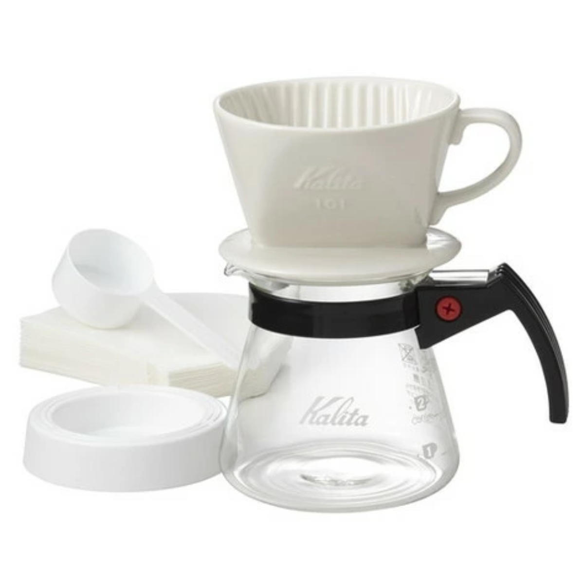 Kalita カリタ ドリップセット 101 ロト セット N ( 1?2人用 ドリッパー サーバー コーヒードリッパー コーヒーサーバー コーヒー おしゃれ 珈琲 用品 器具 コーヒーウェア ハンドドリップ 3つ穴 メジャーカップ 濾紙 ロト受け )