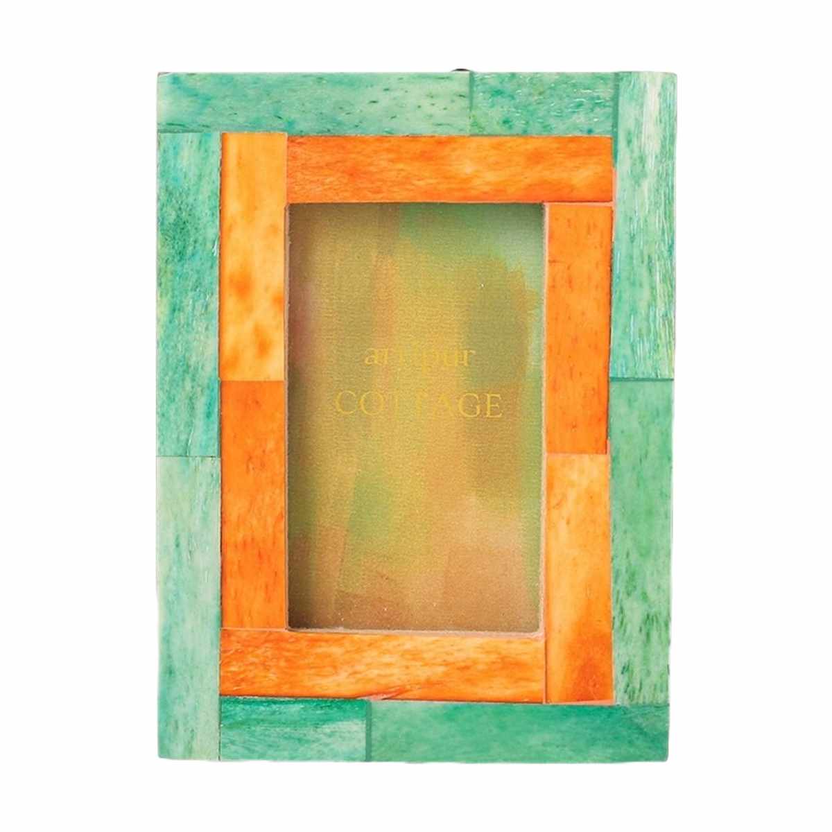 フォトフレーム ボーンミニフレーム S 名刺 チェキ キャメルボーン ( 写真立て フォトスタンド 写真 フレーム ミニ 小さめ インスタントカメラ ポップ インテリア 韓国 カラフル アクセント 壁掛け 縦 横 ニッチ 玄関 トイレ ) 【グリーン】 グリーン