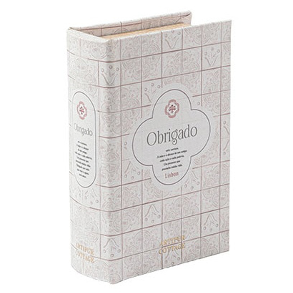 小物入れ ブックボックス S ふた付き 幅17×奥行11×高さ5cm ( 収納 ブック型 ボックス 小物収納 収納ボックス 収納ケース 本型 フタ付き おしゃれ ディスプレイ 雑貨 アンティーク調 シークレットボックス インテリア ) 【ホワイト】 ホワイト