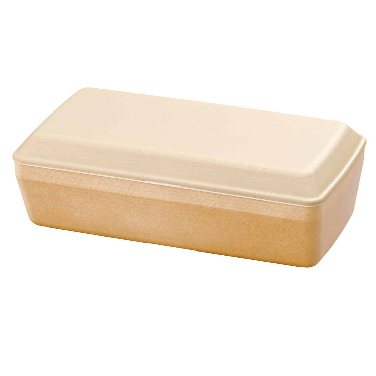 弁当箱 700ml 1段 earth color 抗菌長角弁当 ( お弁当箱 ランチボックス レンジ対応 食洗機対応 抗菌 一段 日本製 レンジOK 食洗機OK 弁当 お弁当 ランチバンド付き 大人 抗菌加工 仕切り付き ) 【アイボリー】 アイボリー