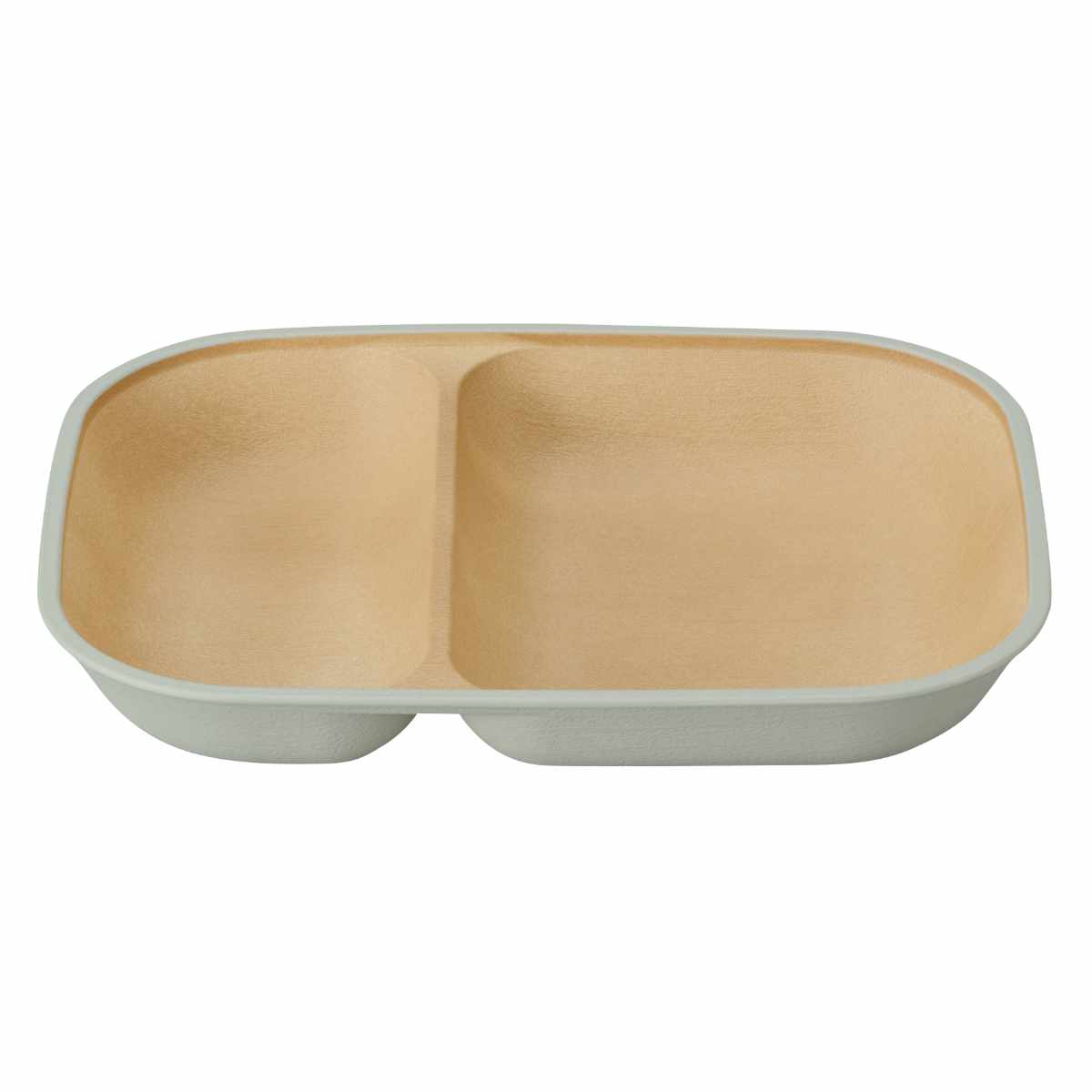 ランチプレート 21cm earth color 抗菌 すくえる スクエア プレート ( 電子レンジ対応 食洗機対応 日本製 プラスチック 角 仕切り皿 角皿 2つ仕切り おしゃれ かわいい 軽い 割れにくい シンプル 木目調 子ども 介護 すくいやすい ) 【グリーン】 グリーン