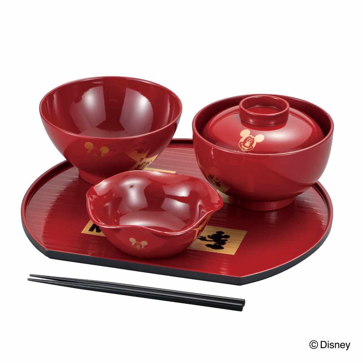 お食い初め WA M ミッキーマウス ( 日本製 男の子 女の子 食器 セット 食器セット ミッキー ディズニー 子ども食器 子供食器 初膳 5点入り おしゃれ かわいい キャラクター 和食器 祝膳 お食い初め膳 お膳 御百日祝い 百日祝い ) 【男の子】 男の子