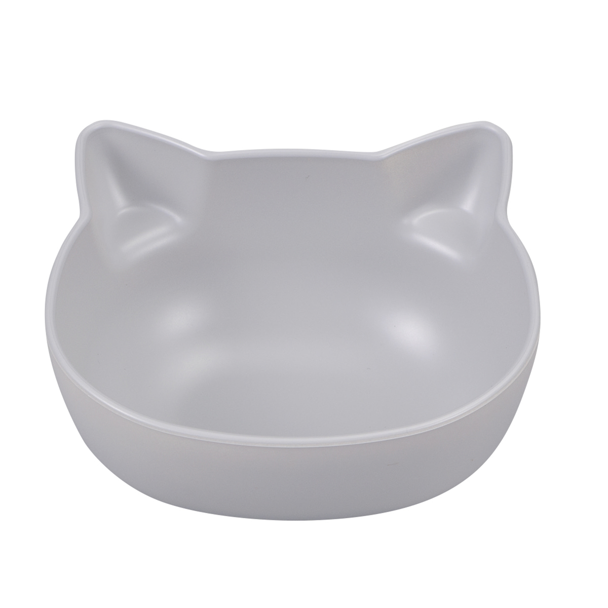 catte ねこ 抗菌ボウル 日本製 こども食器 BPAフリー ( 食器 子供用食器 抗菌 食洗機対応 電子レンジ対応 小鉢 皿 ボウル キッズ 子ども 離乳食 デザート おかず スープ 取り皿 パステルカラー かわいい ギフト ベビー食器 ) 【グレー】 グレー