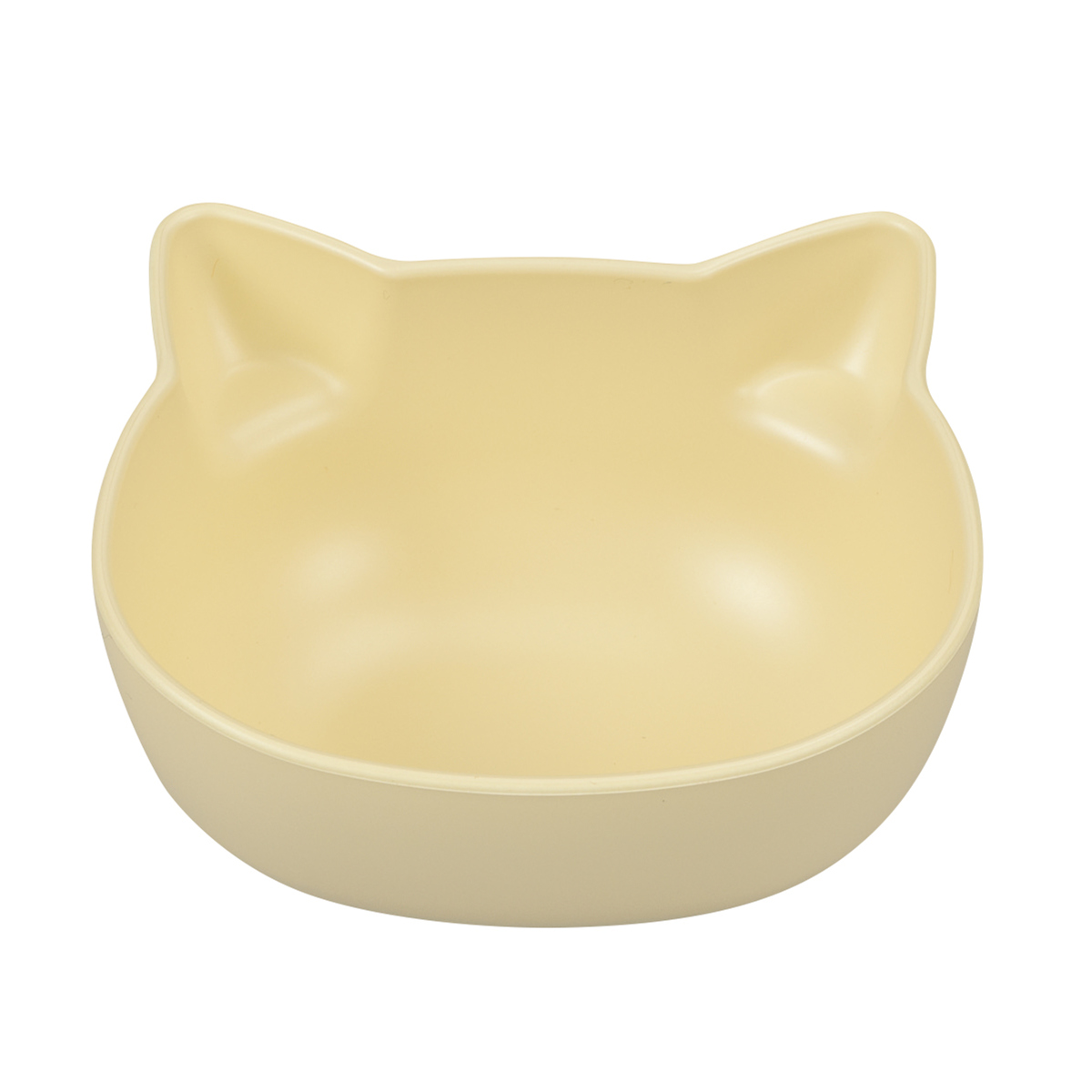 catte ねこ 抗菌ボウル 日本製 こども食器 BPAフリー ( 食器 子供用食器 抗菌 食洗機対応 電子レンジ対応 小鉢 皿 ボウル キッズ 子ども 離乳食 デザート おかず スープ 取り皿 パステルカラー かわいい ギフト ベビー食器 ) 【イエロー】 イエロー