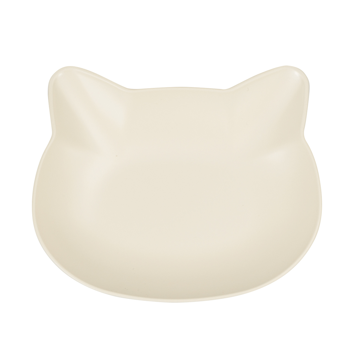 抗菌プレート 小皿 catte ねこ 日本製 電子レンジ対応 食洗機対応 BPAフリー ( 子ども用食器 食器 プレート 皿 抗菌 キッズ 子ども ベビー食器 離乳食 デザート おかず 取り皿 パステルカラー かわいい ギフト 割れにくい ) 【アイボリー】 アイボリー