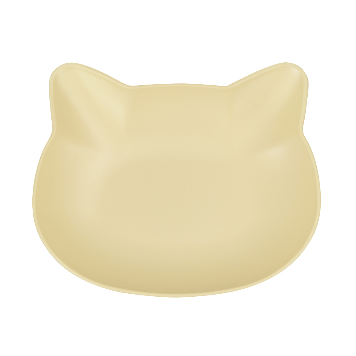 抗菌プレート 小皿 catte ねこ 日本製 電子レンジ対応 食洗機対応 BPAフリー ( 子ども用食器 食器 プレート 皿 抗菌 キッズ 子ども ベビー食器 離乳食 デザート おかず 取り皿 パステルカラー かわいい ギフト 割れにくい ) 【イエロー】 イエロー