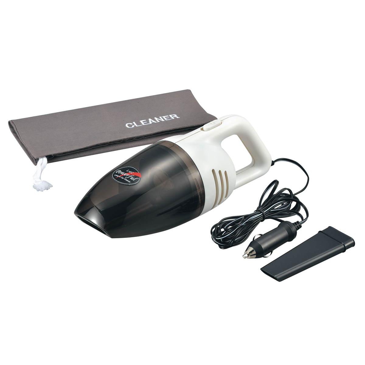 コロン カークリーナー 袋付 お掃除 小回りがきく ( ハンディ 掃除機 クリーナー 車内用 車 掃除 ハンディ―クリーナー ケース付き 収納 車掃除 コンパクト 卓上 小さい そうじき シガーソケット 給電式 )