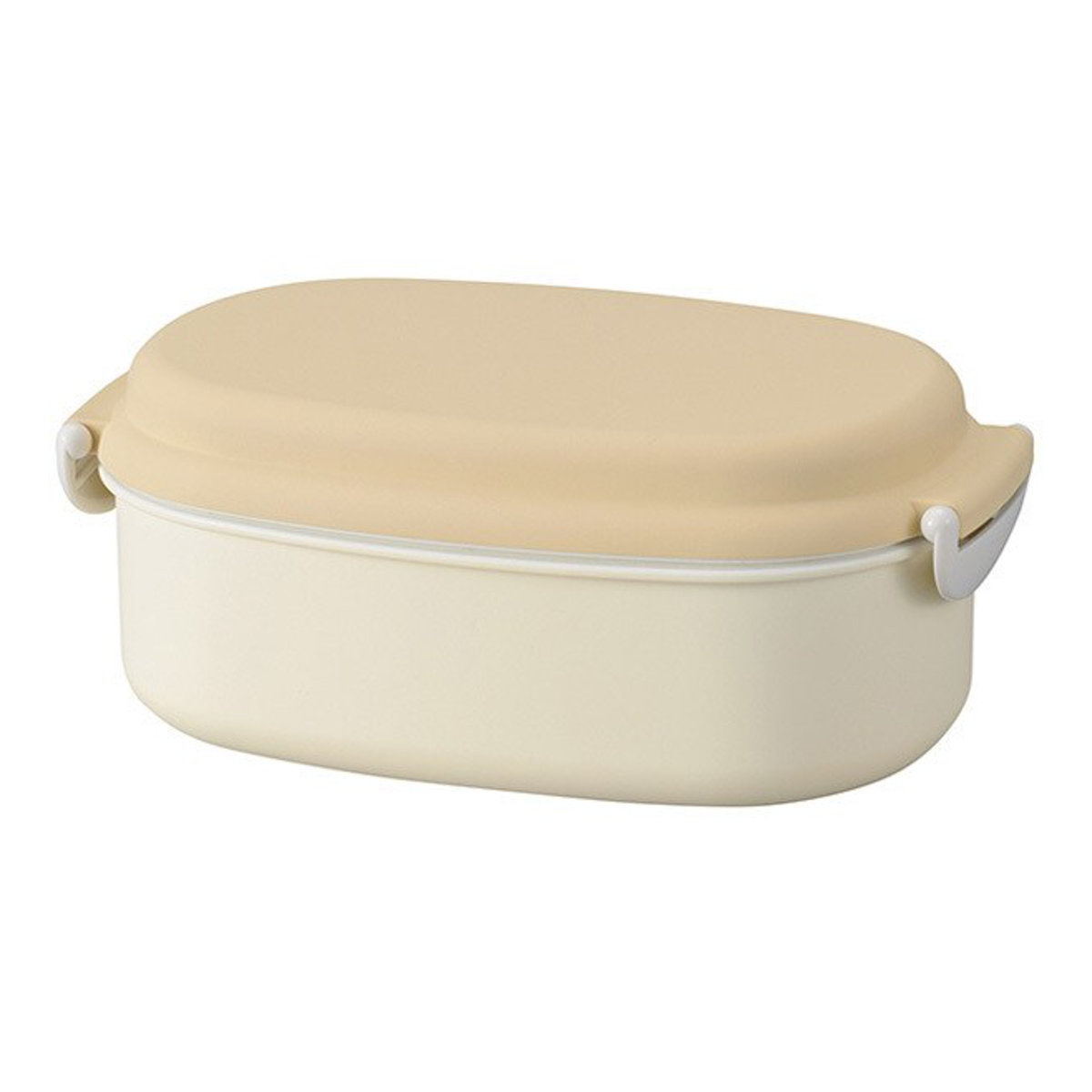 弁当箱 520ml やさしい彩 小判バックルL ( お弁当箱 ランチボックス レンジ対応 食洗機対応 一段 レンジOK 食洗機OK 弁当 お弁当 仕切り付き 大人 1段 日本製 ) 【キナリ】 キナリ