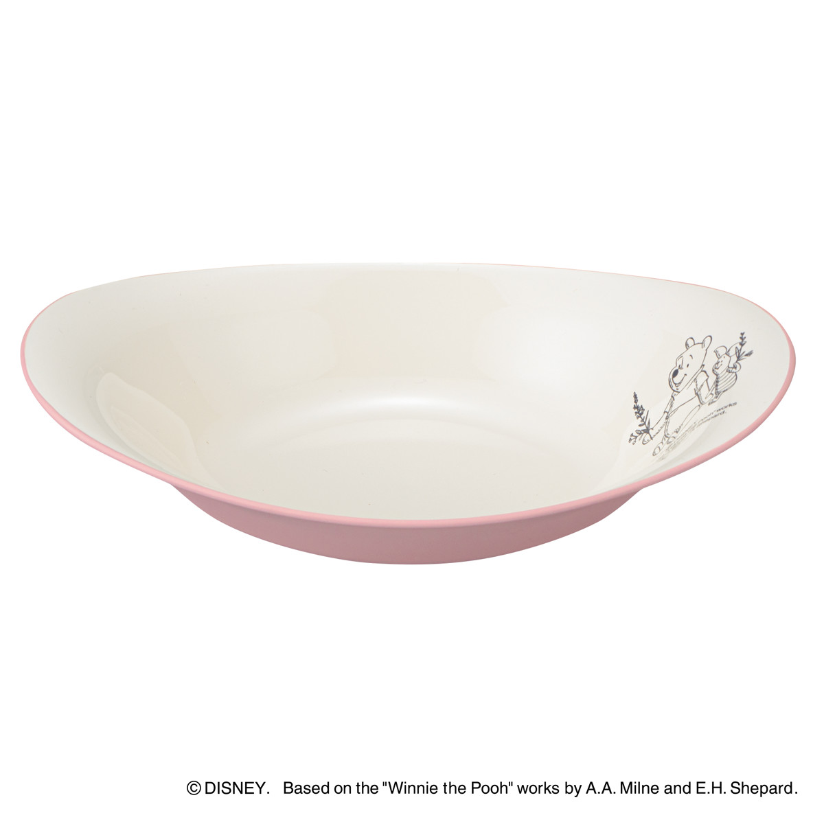 カレーパスタ皿 Pooh Bee 抗菌 くまのプーさん ( BPAフリー 日本製 電子レンジ対応 食洗機対応 プーさん ピグレット カレー皿 パスタ皿 プレート お皿 皿 おしゃれ かわいい ディズニー キャラクター 深皿 中皿 カレー パスタ ) 【ピンク】 ピンク