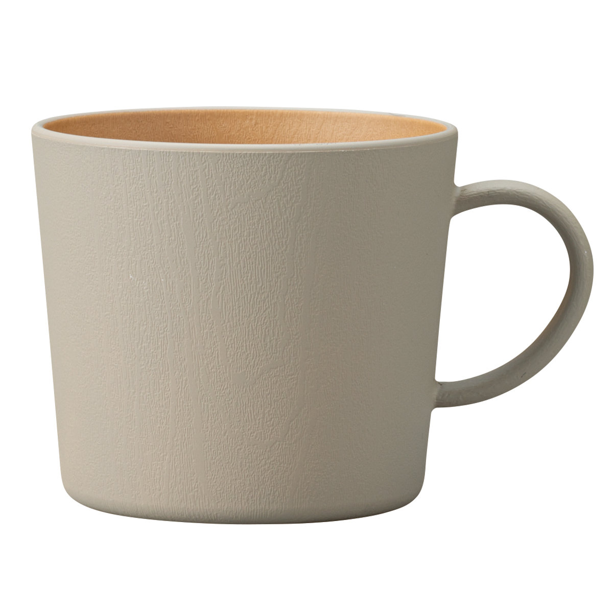 マグカップ earth color 抗菌 マグ ( BPAフリー 日本製 電子レンジ対応 食洗機対応 コップ カップ おしゃれ かわいい 軽い 割れにくい 子ども 介護 抗菌加工 木目調 ) 【グレー】 グレー