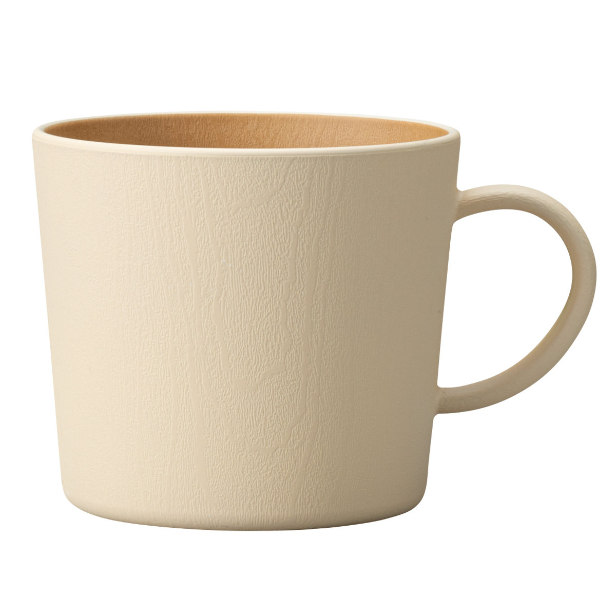 マグカップ earth color 抗菌 マグ ( BPAフリー 日本製 電子レンジ対応 食洗機対応 コップ カップ おしゃれ かわいい 軽い 割れにくい 子ども 介護 抗菌加工 木目調 ) 【アイボリー】 アイボリー