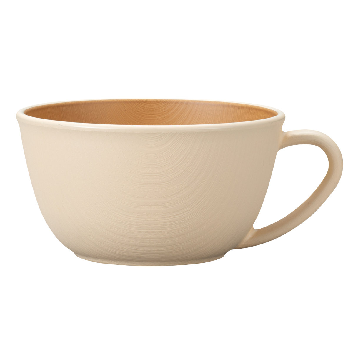 マグカップ earth color 抗菌 カップ ( BPAフリー 日本製 電子レンジ対応 食洗機対応 コップ スープカップ スープコップ スープ おしゃれ かわいい スープボウル シリアルボウル 軽い 割れにくい 子ども 介護 抗菌加工 木目調 ) 【アイボリー】 アイボリー