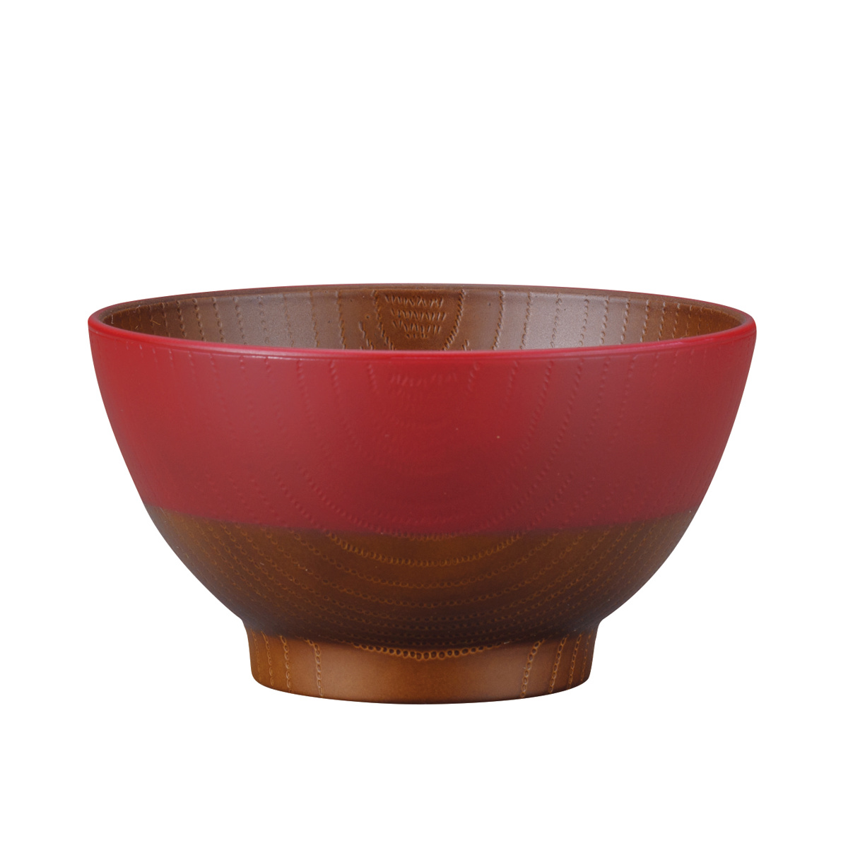 茶碗 和の色 抗菌 キッズ 飯椀 ( 電子レンジ対応 食洗機対応 BPAフリー 日本製 子ども 子供 お茶碗 ちゃわん 茶わん おしゃれ ご飯茶碗 ご飯 抗菌加工 軽い 割れにくい 木目調 ジュニア ライスボウル ) 【古代朱】 古代朱