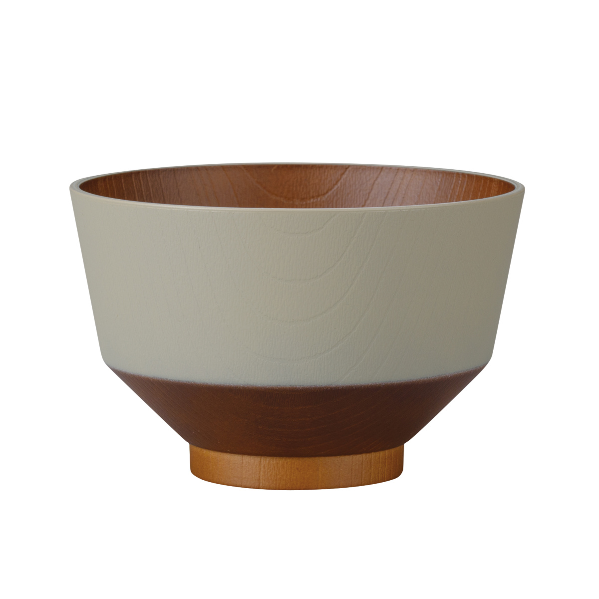 汁椀 和の色 抗菌 ( 電子レンジ対応 食洗機対応 BPAフリー 日本製 碗 お椀 味噌汁碗 おしゃれ 軽い 割れにくい 味噌汁 スープ 国産 大人 子ども 木目調 抗菌加工 ) 【亜麻色】 亜麻色