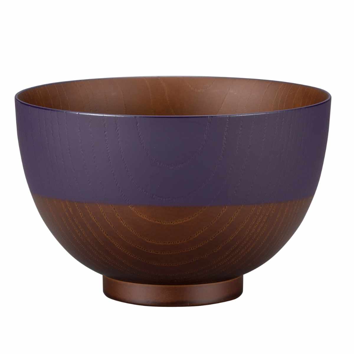 丼鉢 日本伝統色 京型塗分丼 ( 電子レンジ対応 食洗機対応 BPAフリー 日本製 茶碗 丼物 どんぶり 鉢 器 うつわ おしゃれ 丼ぶり うどん 蕎麦 そば 麺鉢 ラーメン 豚汁 親子丼 牛丼 ) 【茄子紺】 茄子紺