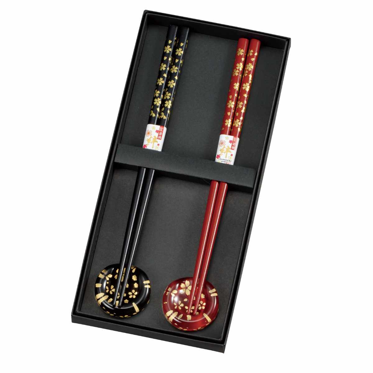 箸 箸置き 桜 2点セット ( 日本製 お箸 箸置 カトラリー 和柄 和 さくら ペアセット 夫婦箸 ペア おしゃれ 贈り物 めおと箸 父 母 両親 箱入り 結婚祝い 結婚記念日 )