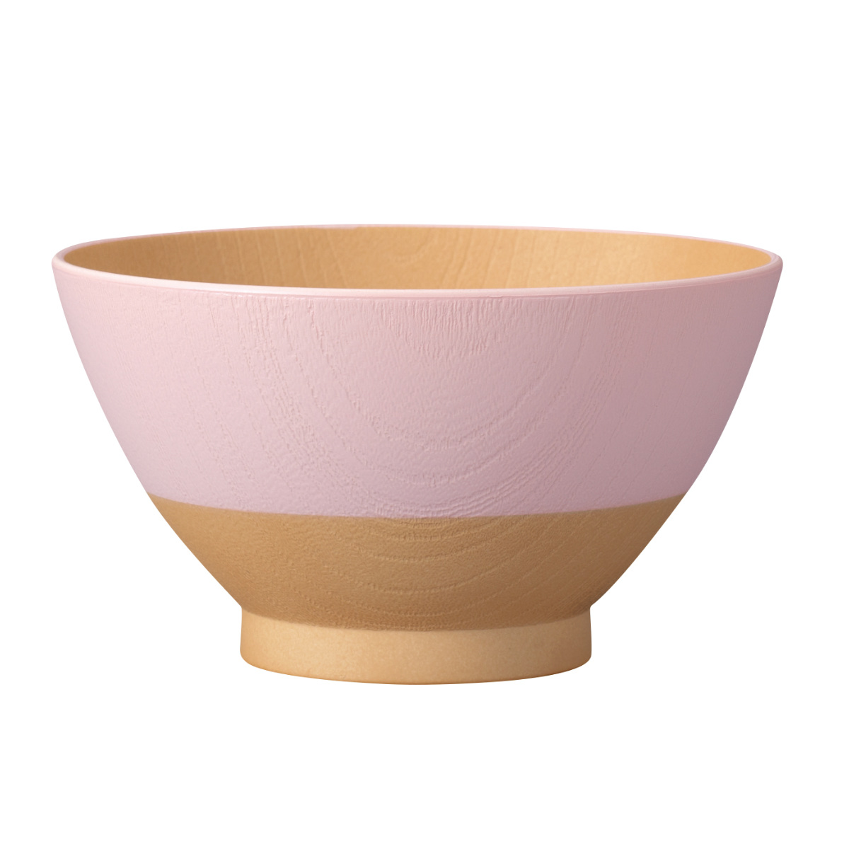 茶碗 日々色 抗菌 飯椀 ( BPAフリー 日本製 電子レンジ対応 食洗機対応 おしゃれ かわいい 11.8cm プラスチック シンプル パステル お茶わん ライスボウル 木目調 ) 【サクラ】 サクラ