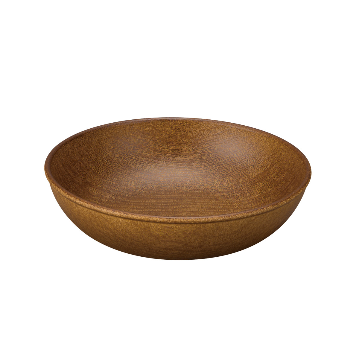 プレート Woody ラウンドプレート S ( 電子レンジ対応 食洗機対応 日本製 BPAフリー 木目調 お皿 皿 深皿 おしゃれ かわいい シンプル 取り皿 取皿 取り分け 中皿 軽い 割れにくい 子ども 介護 ) 【オーバルブラウン】 オーバルブラウン