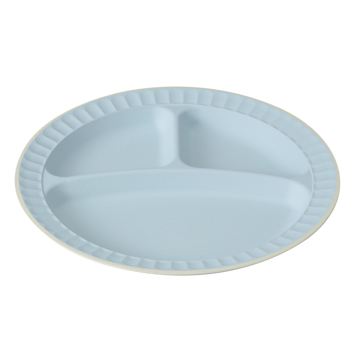 ランチプレート fuwary 抗菌 ランチ ( BPAフリー 電子レンジ対応 食洗機対応 日本製 プレート お皿 皿 26.5cm おしゃれ かわいい シンプル パステル 仕切り皿 ランチ皿 ワンプレート 軽い 割れにくい 丈夫 ) 【ブルー】 ブルー