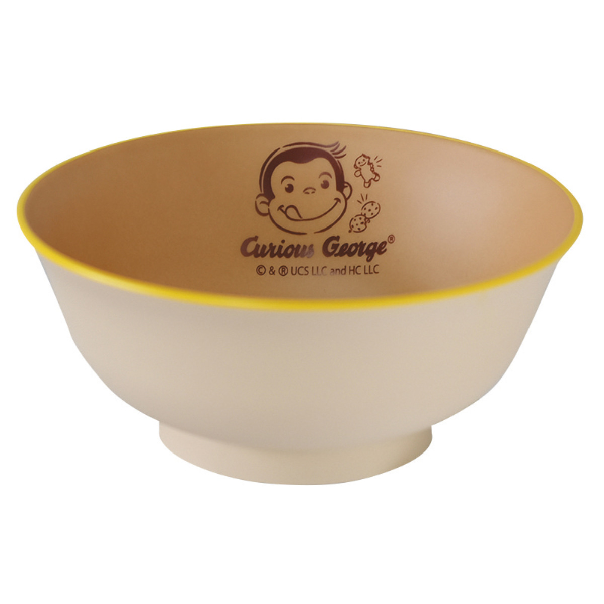 丼鉢 おさるのジョージ CG 塗どんぶり アイボリー ( BPAフリー 電子レンジ対応 食洗機対応 キャラクター 丼 どんぶり 丼物 鉢 器 うつわ ボウル 食器 かわいい おしゃれ ナチュラル )