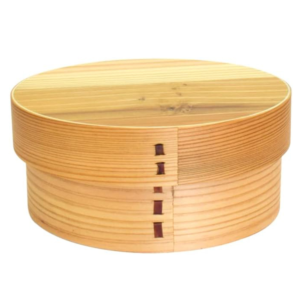 弁当箱 曲げわっぱ 丸型 600ml 1段 ( お弁当箱 木製 ランチボックス 一段 抗菌効果 わっぱ 女子 弁当 お弁当 仕切り付き ゴムバンド付き 大人 女性 )