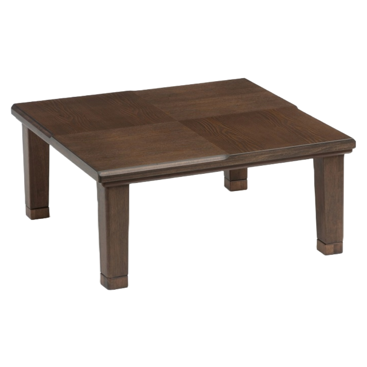 こたつテーブル 継ぎ脚 幅90cm 正方形 小倉 ( こたつ テーブル リビングテーブル ローテーブル 高さ調節 36.5cm 40.5cm 継ぎ足 コタツ 天然木 木製 日本製 1年中 使える 座卓 おしゃれ ハロゲンヒーター ) 【ブラウン】 ブラウン