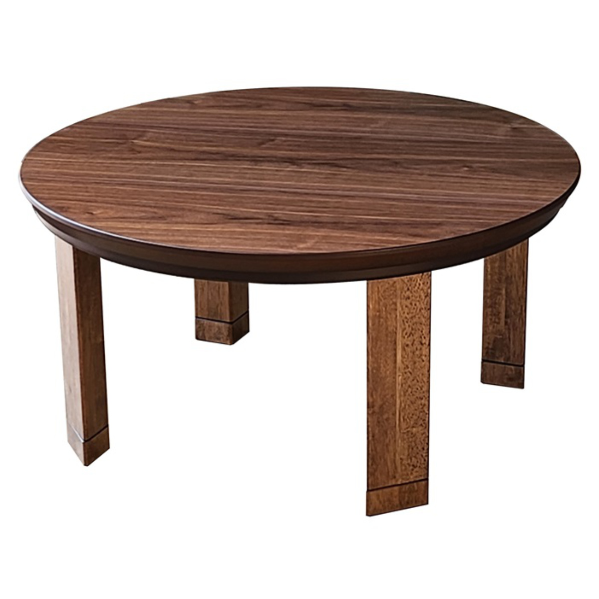 こたつテーブル 継ぎ脚 円型 直径80cm マリン ( こたつ テーブル リビングテーブル ローテーブル 丸 円形 高さ調節 36cm 40cm 継ぎ足 コタツ 天然木 木製 日本製 リビング 1年中 使える 座卓 おしゃれ ハロゲンヒーター ) 【ウォールナット】 ウォールナット