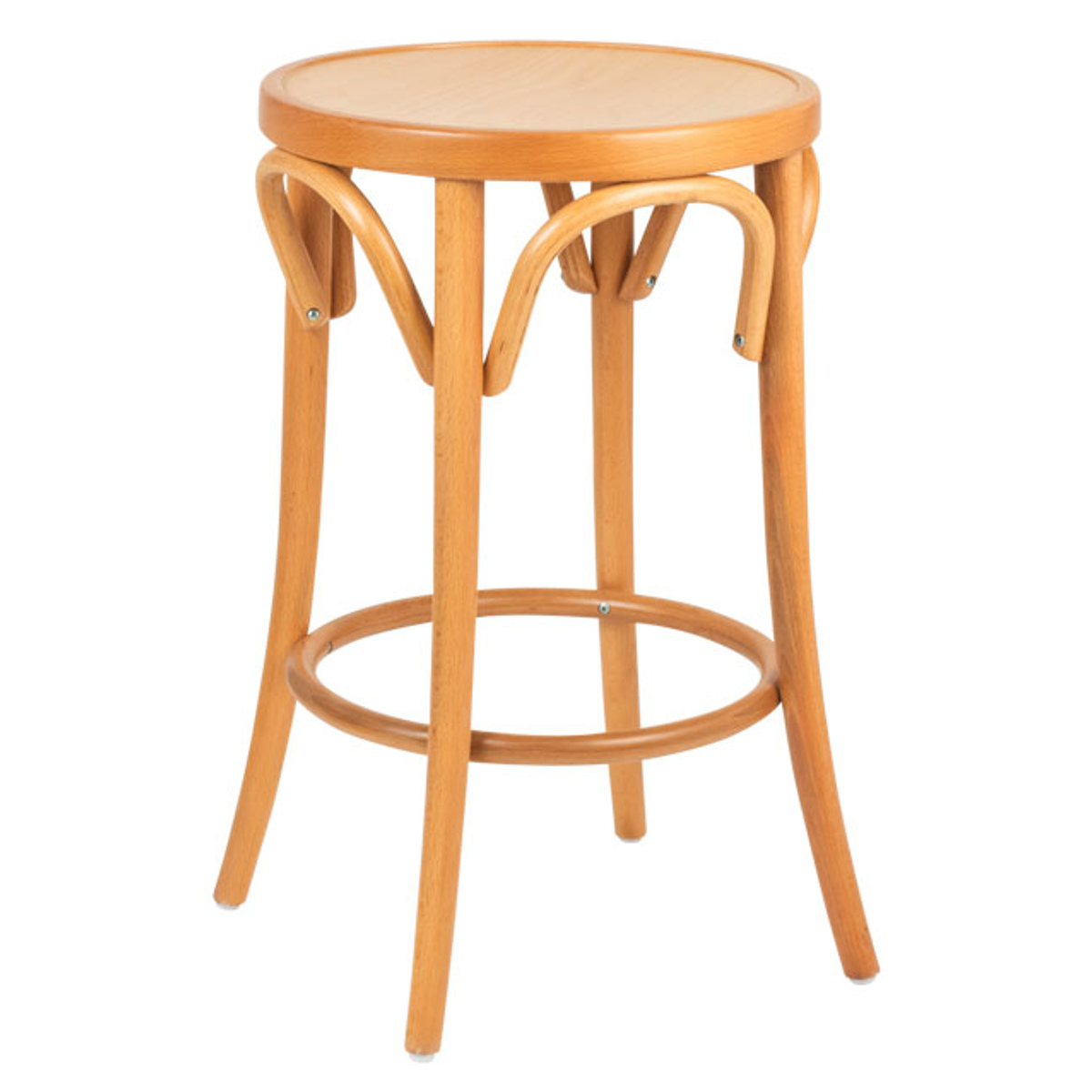 スツール 高さ65cm 曲木チェア アルト ( チェア チェアー 木製 天然木 1人掛け イス 椅子 いす 腰掛け ベントウッドチェア 丸 曲線 来客用 キッチン 玄関 背もたれなし 円形 完成品 おしゃれ 丸椅子 ) 【ナチュラル】 ナチュラル