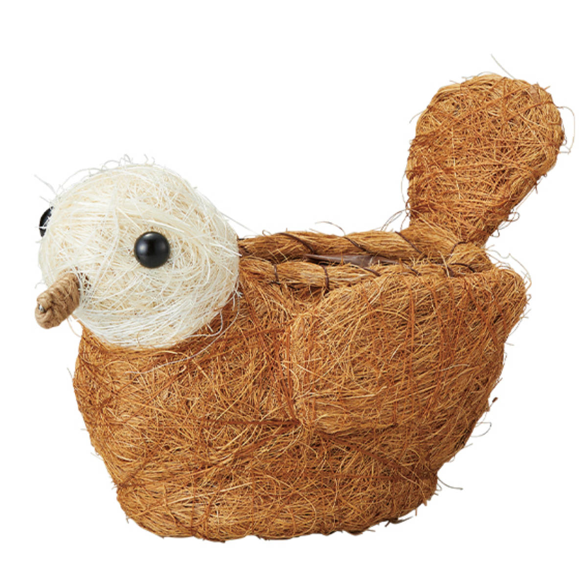 プランター ひだまりアニマルポット 小鳥 ( 植木鉢 プラントポット 植物用ポット ポット 卓上ポット 鉢 鳥 鉢カバー プランターカバー 植物 花 観葉植物 多肉植物 サボテン 園芸 インテリア 雑貨 ガーデニング用品 ) 【ブラウン】 ブラウン