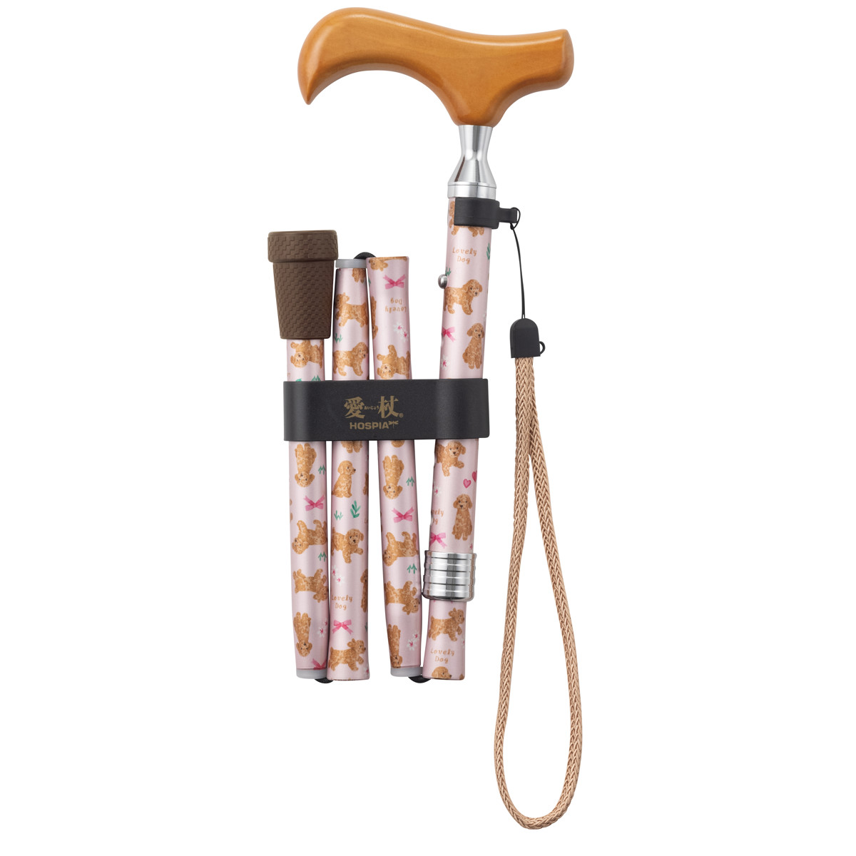 dショッピング |杖 折りたたみタイプ 愛杖 ラブリードッグ 犬柄