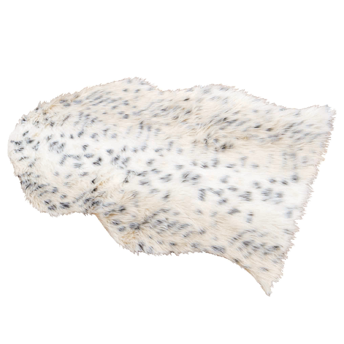 フロアマット リッシュ アクセントラグ S ( ラグ 玄関マット インテリア フェイクファー ふわふわ アニマル 敷き物 マット ロングファー かわいい 高級感 癒し もこもこ 毛並み ロング 幅90cm ) 【ユキヒョウ】 ユキヒョウ