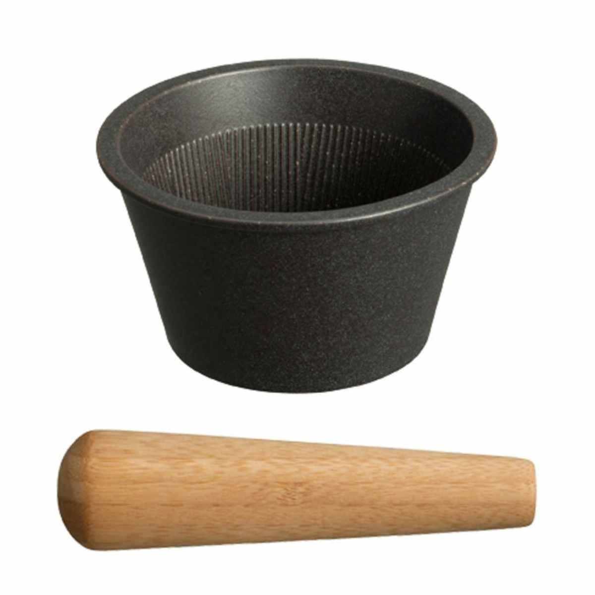 KINTO キントー TAKU すり鉢&すりこぎ ( 磁器製すり鉢 すりばち すり鉢 すりこぎ 擂り鉢 擂鉢 キッチン用品 キッチンツール キッチン小物 調理器具 製菓道具 調理小道具 下ごしらえ用品 ) 【ブラック】 ブラック