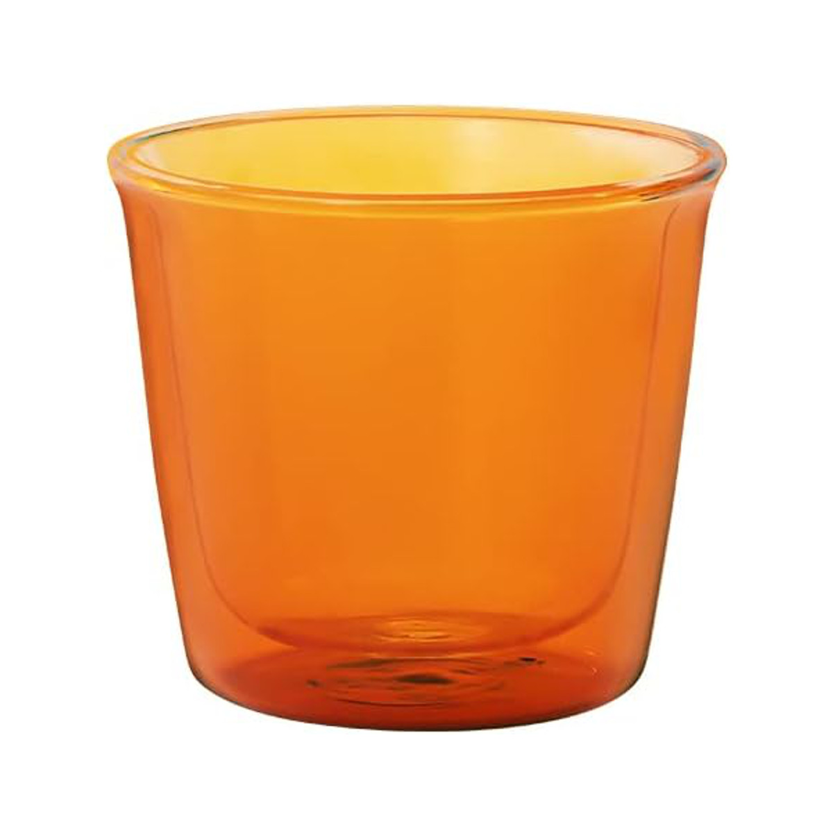 KINTO キントー CAST AMBER ダブルウォールグラス 250ml ( グラス 耐熱ガラス 食洗機対応 電子レンジ対応 ロックグラス オールドグラス タンブラー 耐熱 二重構造 レトロ おしゃれ 断熱効果 水滴 つきにくい )