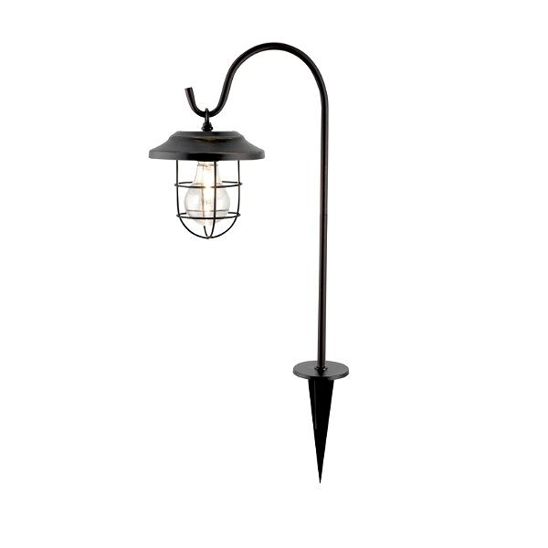 ガーデンライト ソーラーライト シャッテアンティーク ( ソーラー 屋外 充電 ソーラー充電 庭 ライト ランタン ソーラーパネル 自動充電 防水 照明 ガラス 吊り下げ おしゃれ ) 【 ブラック 】 ブラック