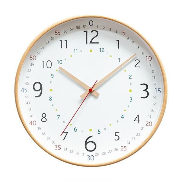 知育時計 キッズウォールクロック 掛け時計 静音 子ども 天然木 ( 掛け時計 アナログ 子供 学習 知育時計 木製 ウォールクロック 直径31.5 壁掛け時計 こども キッズ 学び とけい クロック 掛け かけ時計 )