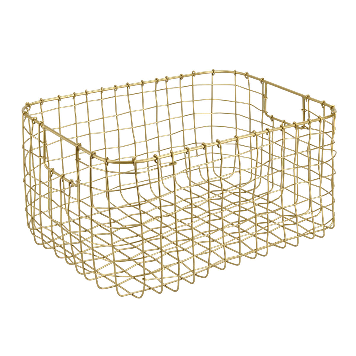 シトア ワイヤーバスケット 持ち手無し レクタングル XL バスケット かご ( 収納 カゴ 籠 四角 収納バスケット 小物入れ ハンドメイド 小物収納 ワイヤー 鉄 アイアン おしゃれ オシャレ かわいい カワイイ シンプル ベーシック )