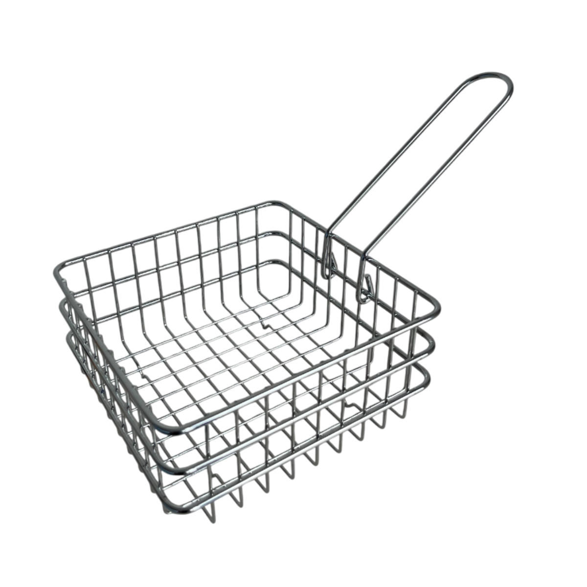 角型揚げざる 16cm ステンレス製 サクッと専科 ( フライヤー 揚げ物用 ザル ざる ストレーナー フライバスケット 揚げ物ザル ステンレス 油切り ポテト 揚げ物 角型天ぷら鍋用 取っ手付き )