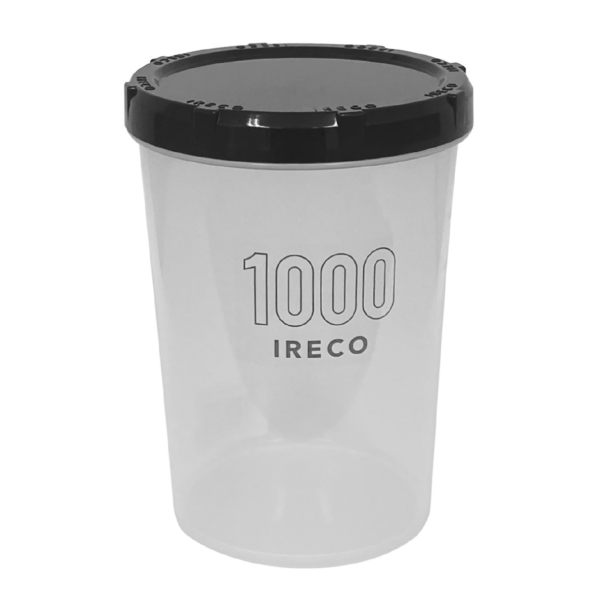 保存容器 IRECO 食品保存容器 Mサイズ 1L ( キャニスター プラスチック容器 フードストッカー 日本製 丸型 深型 BPAフリー 保存 密閉 半透明 耐久性 液体 漏れにくい スクリューキャップ 1000ml 省スペース )