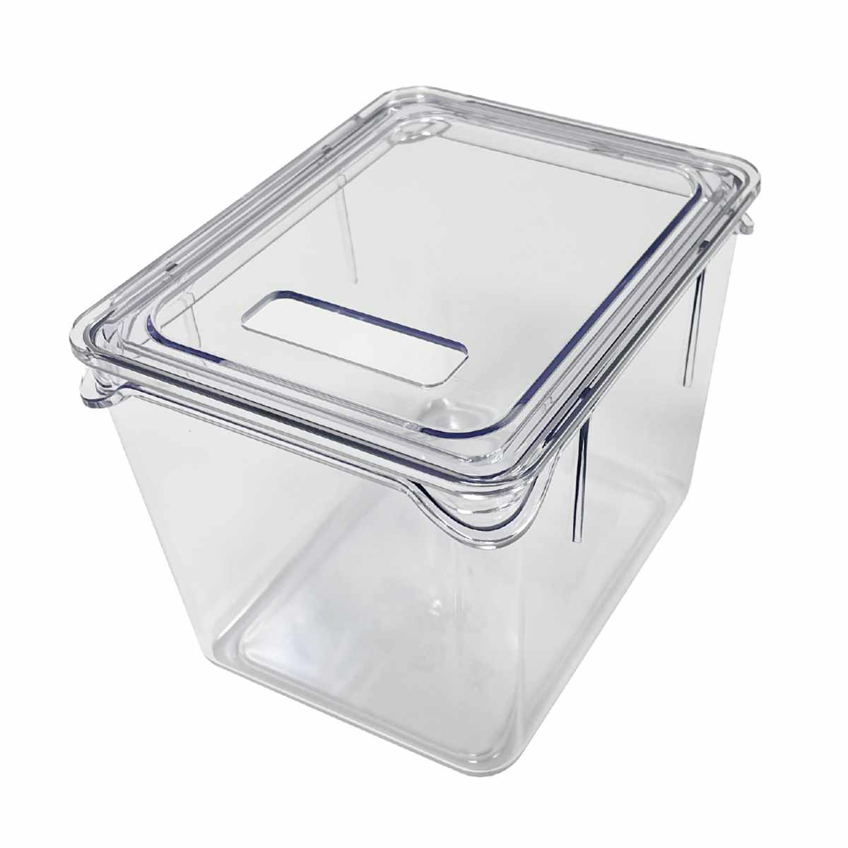 保存容器 透明保存容器 Sサイズ ( キッチン 収納ケース ストッカー 食品保存 トレー 深型 日本製 BPAフリー 蓋付き 冷蔵庫収納 冷蔵庫 スタッキング 乾物 整理 中が見える プラスチック パントリー 棚 小物収納 )