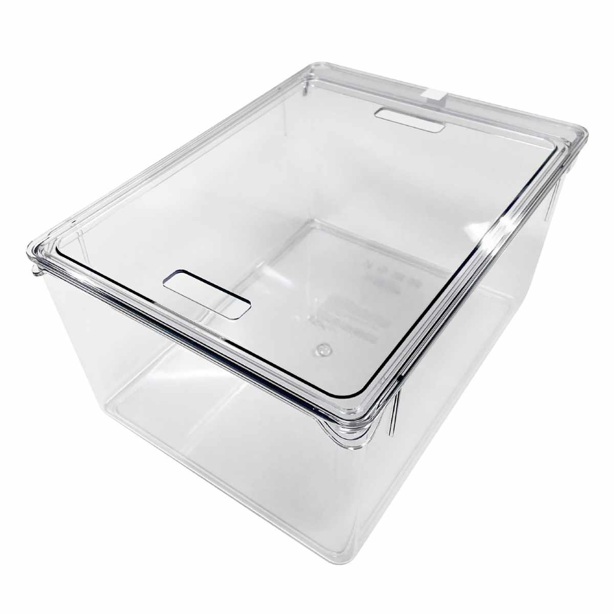 保存容器 透明保存容器 Lサイズ ( キッチン 収納ケース ストッカー 食品保存 トレー 深型 日本製 BPAフリー 蓋付き 冷蔵庫収納 冷蔵庫 スタッキング 乾物 整理 中が見える プラスチック パントリー 棚 小物収納 )