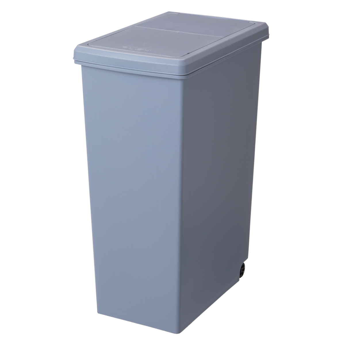 ゴミ箱 45L スライドペール 無地 ふた付き ( ごみ箱 45リットル スリム スライド蓋 キッチン 分別 ダストボックス 縦型 蓋つき キャスター付き 袋止め付き シンプル おしゃれ ) 【クールグレー】 クールグレー